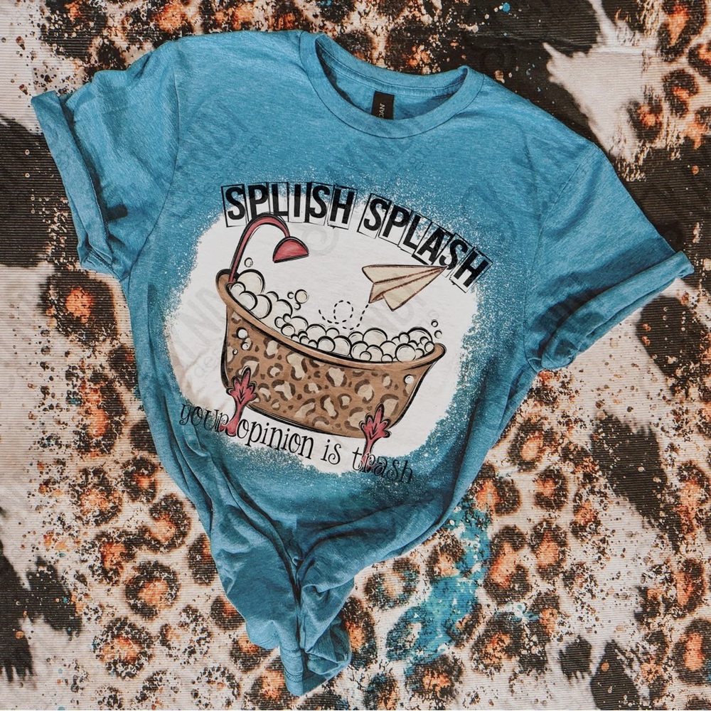 Graphic Bleached T-Shirt with Fun Print